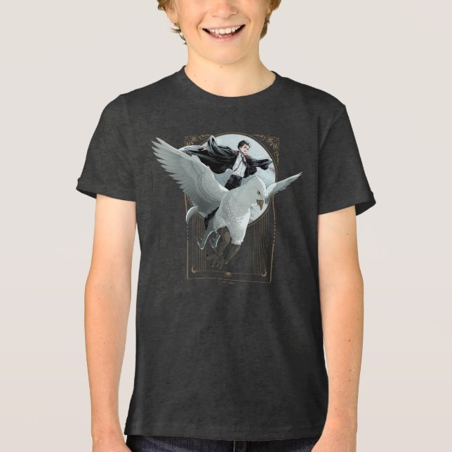 Camiseta Triblenda Vuelo Anime HARRY POTTER™ con Buckbeak (Anverso)