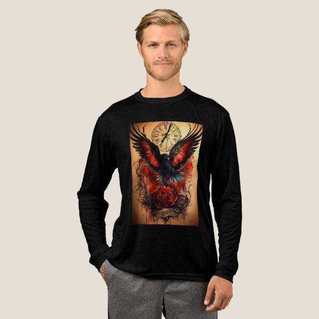 Camiseta Triblenda Vuelo oscuro (Anverso Completo)