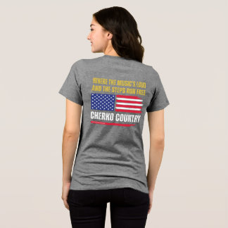 Camiseta Triblenda (W-Gris) Bandera de EE. UU. / La música es alta y