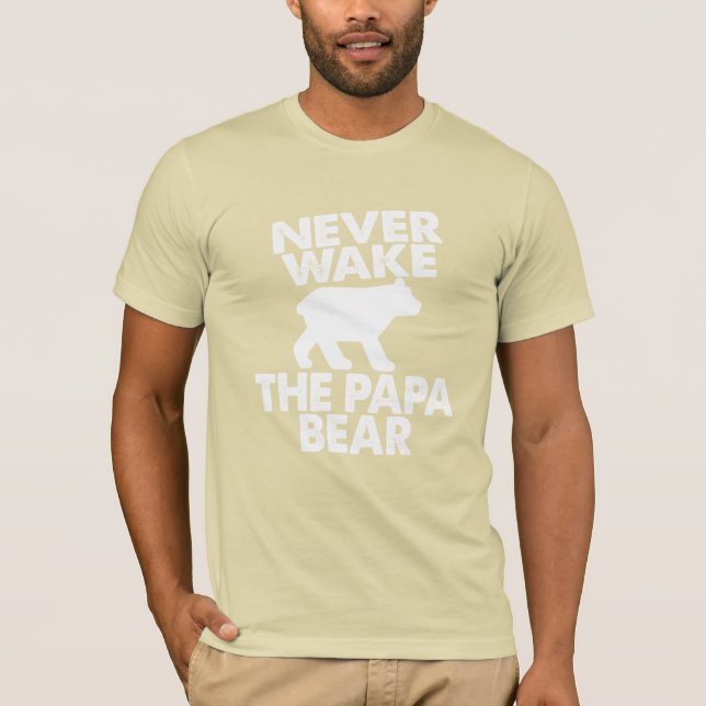 Camiseta Triblenda Wake The Papa Bear Dad Birthday (Anverso)