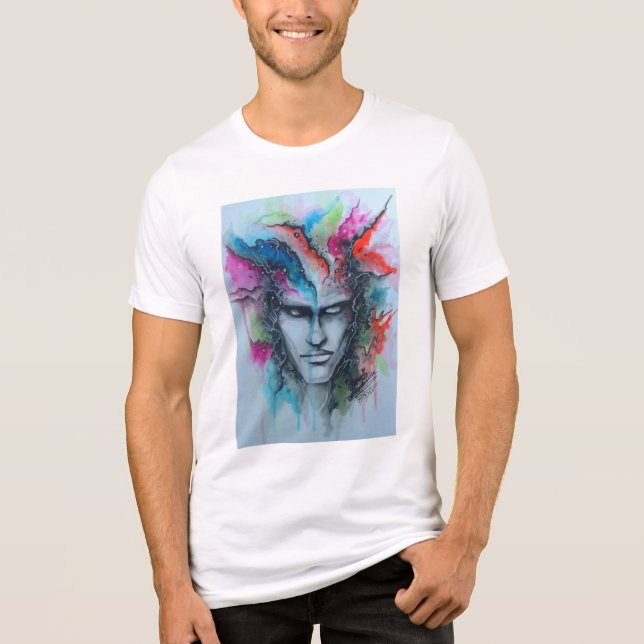 Camiseta Triblenda Watercolor Face T-Shirt (Anverso)
