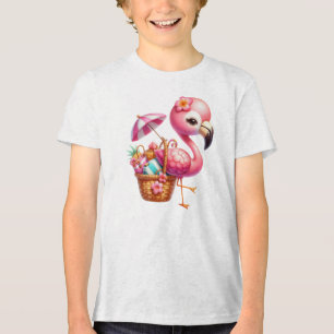 Camiseta Triblenda Watercolor Flamingo Personalizado Clipart