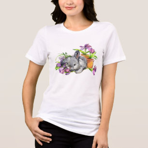 Camiseta Triblenda Watercolor Floral Semana Santa Conejo conejo conej