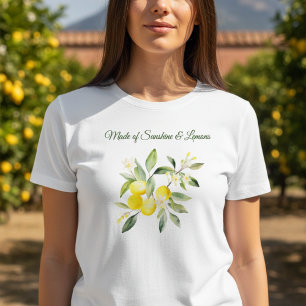Camiseta Triblenda Watercolor Lemons Citrus Italia
