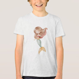 Camiseta Triblenda Watercolor Mermaid Girl Illustration