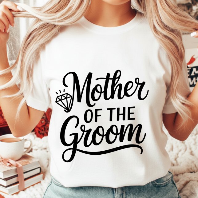Camiseta Triblenda Wedding Mother of the Groom Bachelor Heart Diamond (Subido por el creador)