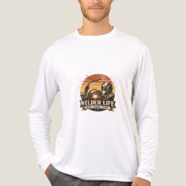 Camiseta Triblenda Welder Life Retro Sunset Bold Vintage Art Tee