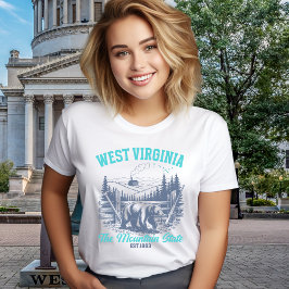 Camiseta Triblenda West Virginia Bear Vintage Farm Landscape Design
