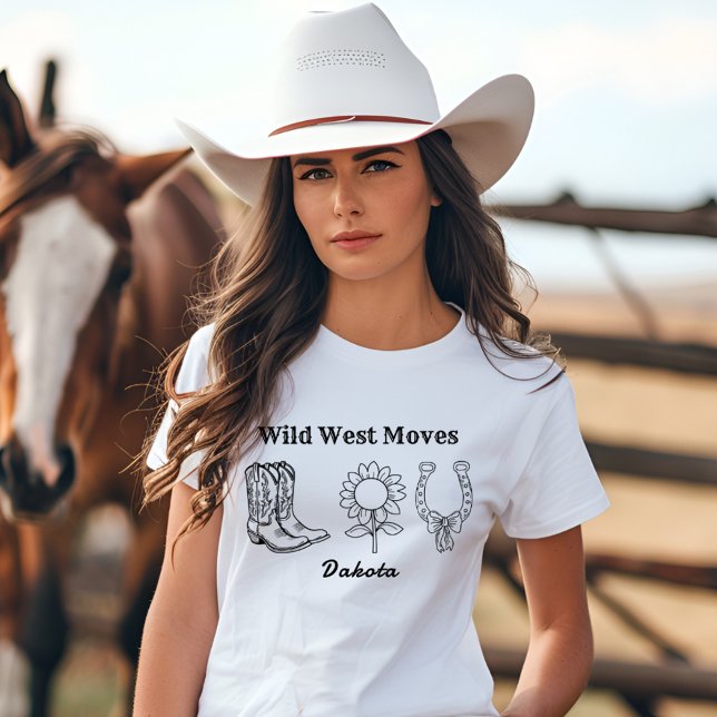 Camiseta Triblenda Western Wild West Moves Black-and-White T-Shirt (Subido por el creador)