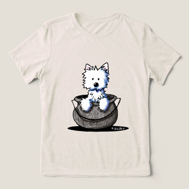Camiseta Triblenda Westie Halloween Cauldron Cutie (Diseño delantero )