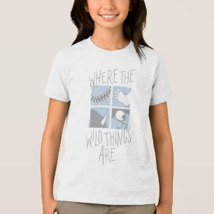Camiseta Triblenda Where The Wild Things Are   Gráfico Cuadrado
