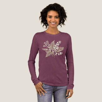 Camiseta Triblenda whimsical beige floral fairycore design