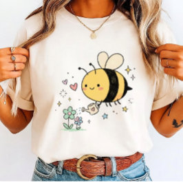 Camiseta Triblenda  Whimsical Bumblebee Nature Lover 