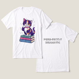 Camiseta Triblenda Whimsical Calico Kitten con polka-Dot Bow