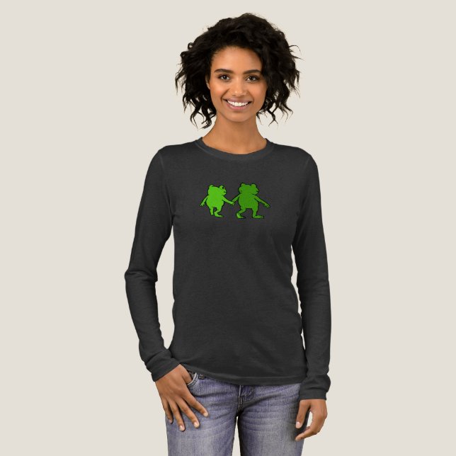 Camiseta Triblenda Whimsical Frog Journey Together Illustration (Anverso Completo)