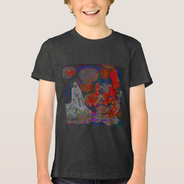 Camiseta Triblenda Whimsical Halloween Dreams (Anverso)