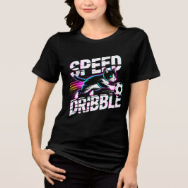 Camiseta Triblenda Whimsical Soccer Cat Women's