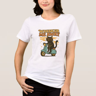 Camiseta Triblenda Whiskers Me Away Retro Cat