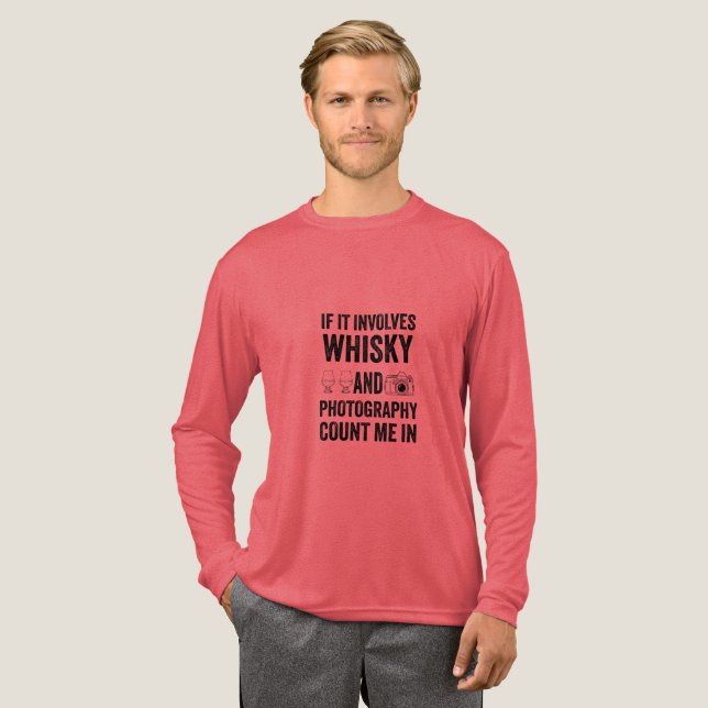 Camiseta Triblenda Whisky and Photography Enthusiast Funny Hobby Gift (Anverso Completo)