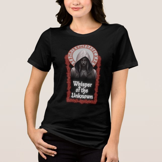 Camiseta Triblenda Whisper of the Unknown - Dark Gothic (Anverso)
