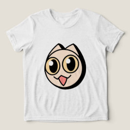 Camiseta Triblenda White Cartoon Cat
