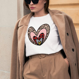 Camiseta Triblenda White Nested Hearts T-Shirt – Valentine Tee