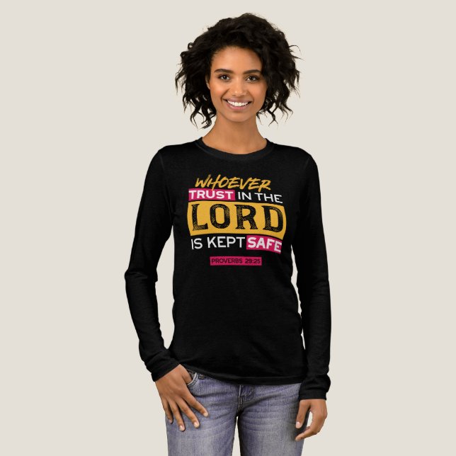 Camiseta Triblenda Whoever Trusts in the Lord Is Kept Safe Quote (Anverso Completo)