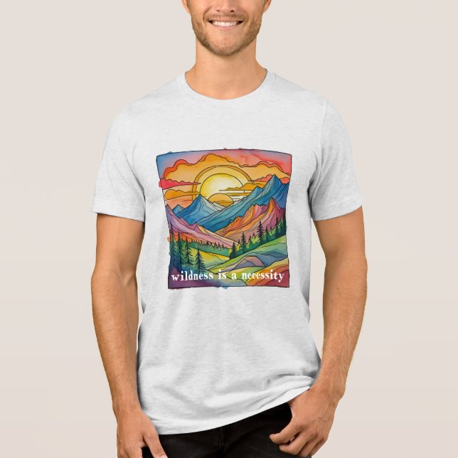 Camiseta Triblenda Wildness is a necessity save our public lands  (Anverso)