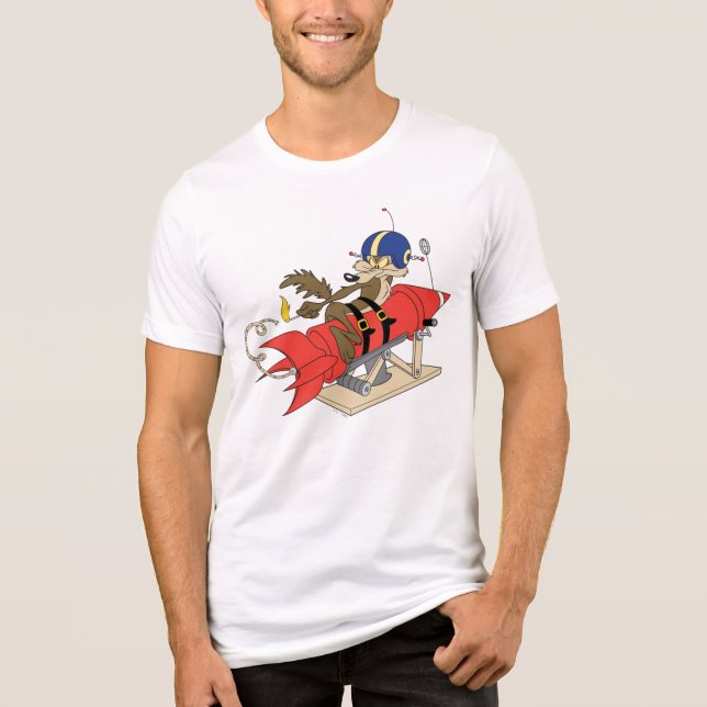 Camiseta Triblenda WILE E. COYOTE™ Lanzando cohete rojo (Anverso)