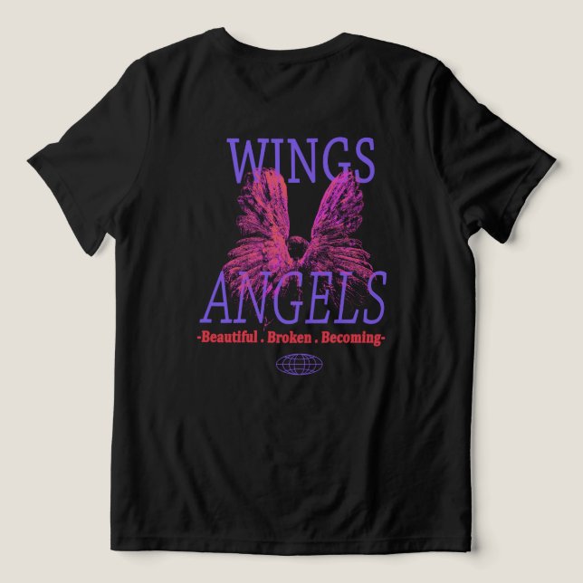 Camiseta Triblenda Wings of Angels  (Diseño Reverso )