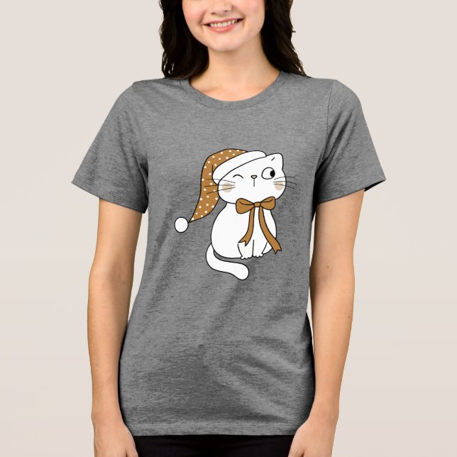 Camiseta Triblenda Winking Winter Cat (Anverso)