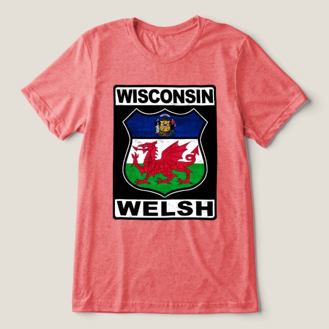 Camiseta Triblenda Wisconsin Welsh American (Diseño delantero )