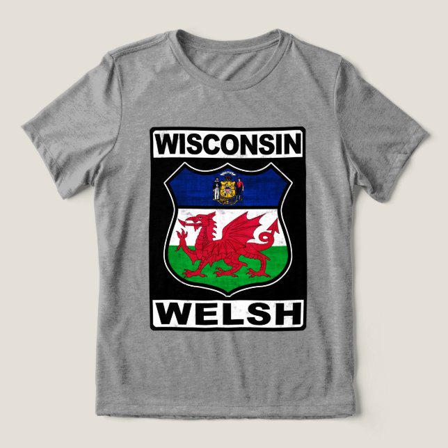 Camiseta Triblenda Wisconsin Welsh American (Diseño delantero )