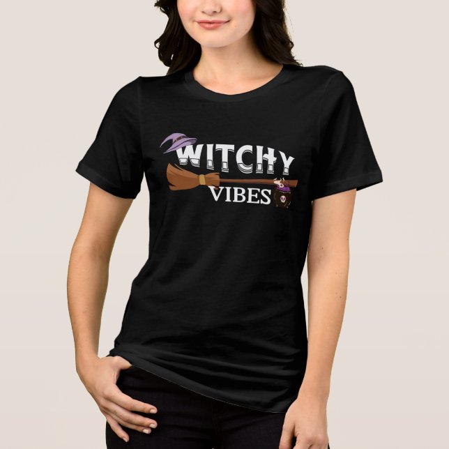 Camiseta Triblenda Witchy Octubre Vibes Vibes camiseta camiseta Hallo (Anverso)