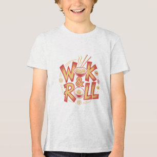 Camiseta Triblenda Wok & Roll Dim Sum Cocina Asiática Vintage Retro C
