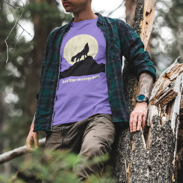 Camiseta Triblenda Wolf Howling en el Ilustracion de la Luna Personal