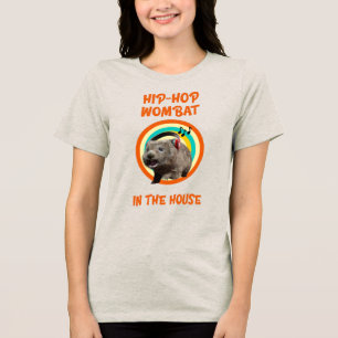 Camiseta Triblenda Wombat divertido de Hip-hop en la casa