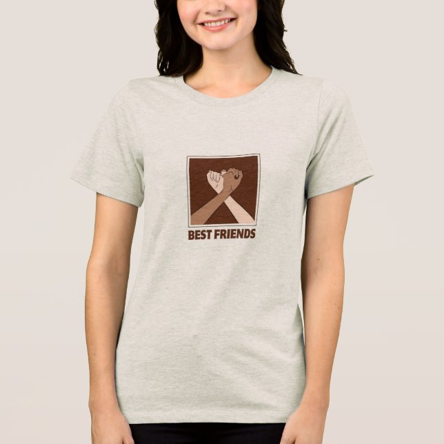 Camiseta Triblenda Women’s Friendship Unity Print Casual T-Shirt (Anverso)