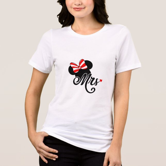 Camiseta Triblenda 💕👕Women’s Tri-Blend “Mrs.” Couple T-Shirt (Anverso)