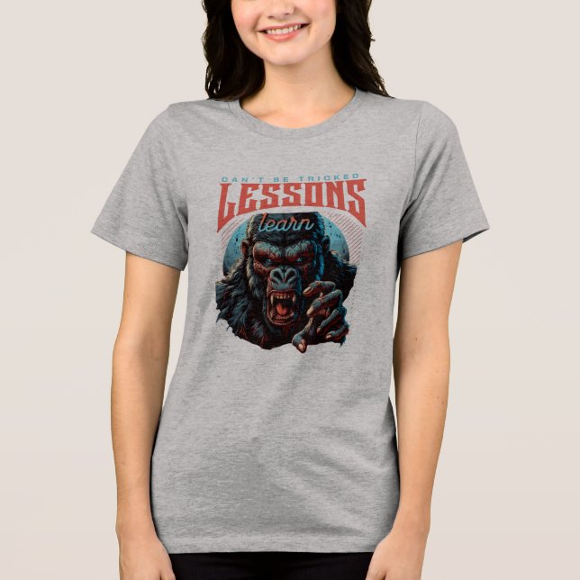 Camiseta Triblenda Women Wise Gorilla Lessons Learn T-Shirt (Anverso)