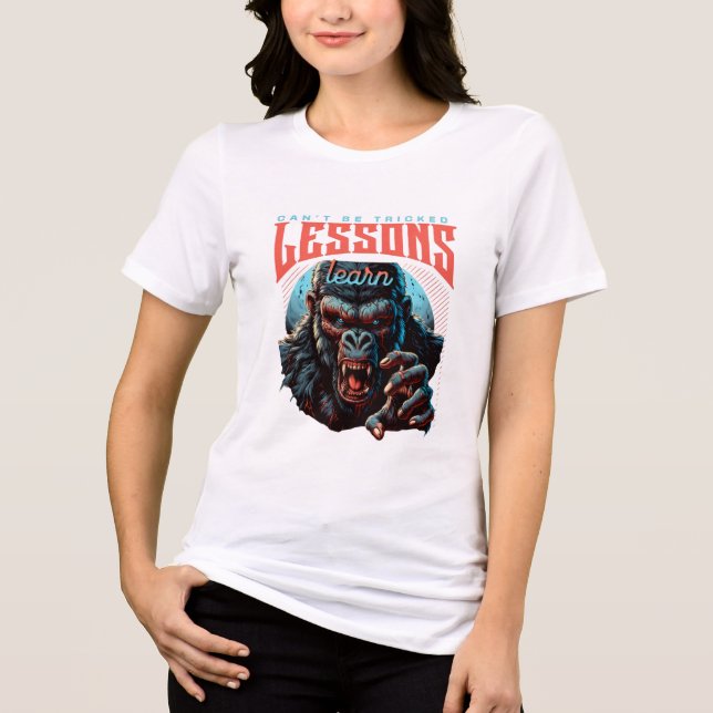 Camiseta Triblenda Women Wise Gorilla Lessons Learn T-Shirt (Anverso)