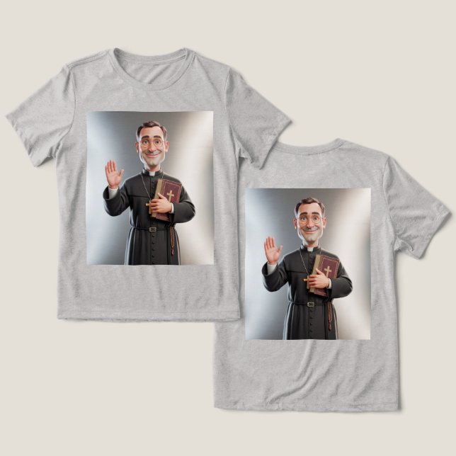 Camiseta Triblenda Women's Gray Priest (Diseño Anverso y Reverso)