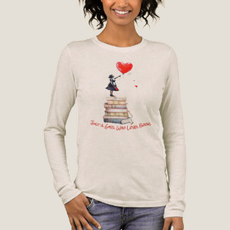 Camiseta Triblenda Women's Love Of Books Long Sleeve TShirt