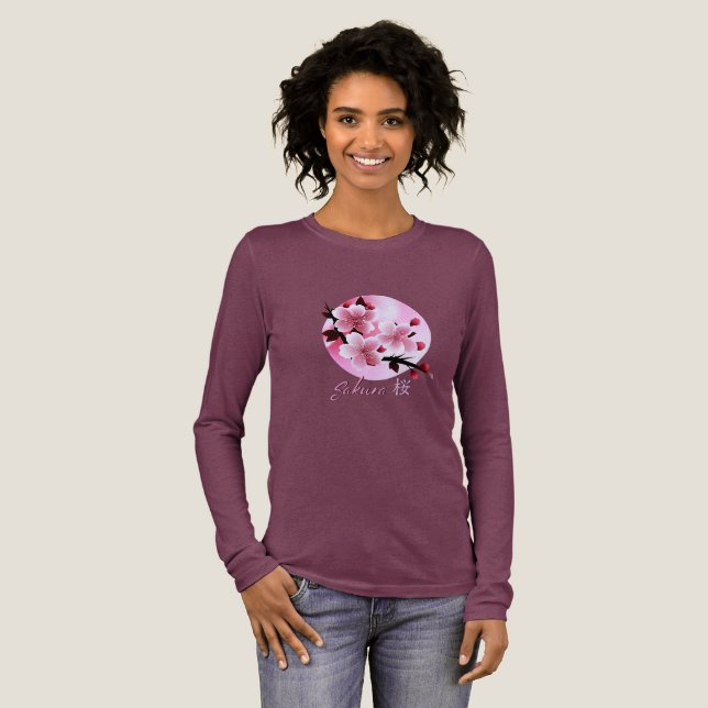 Camiseta Triblenda Women's Sakura Long Sleeve T-Shirt  (Anverso Completo)
