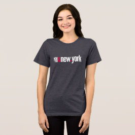 Camiseta Triblenda Women's Tri-blend T-Shirt|Soft Heather NYC Tee|New