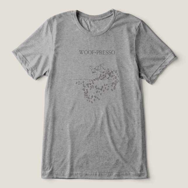 Camiseta Triblenda Woof-presso Dog Lover T-Shirt (Diseño delantero )