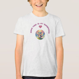Camiseta Triblenda Words Saying “Being Kind is my Superpower”
