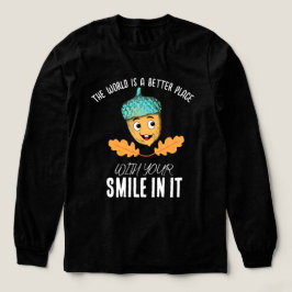 Camiseta Triblenda "World Better With Your Smile" Smiling Acorn