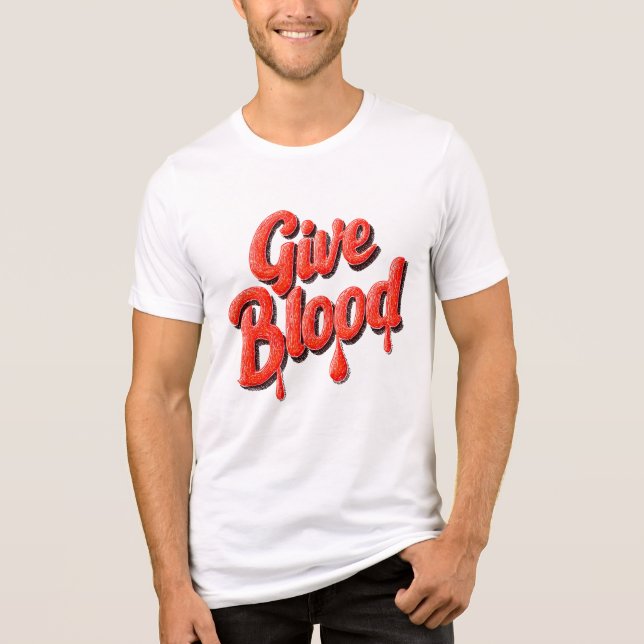 Camiseta Triblenda World Blood Donor Day-Give Blogs Textos para la se (Anverso)