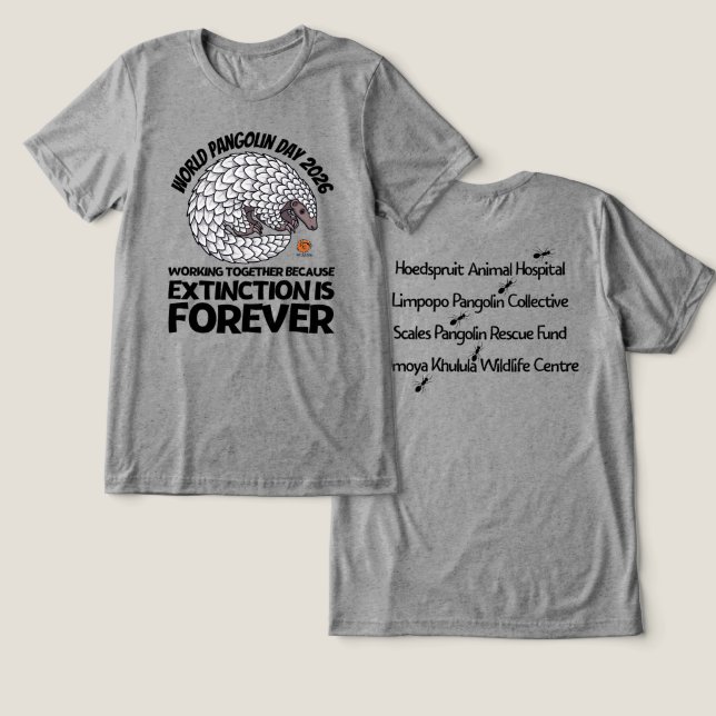 Camiseta Triblenda World Pangolin Day 2026 Unisex T-Shirt (Diseño Anverso y Reverso)